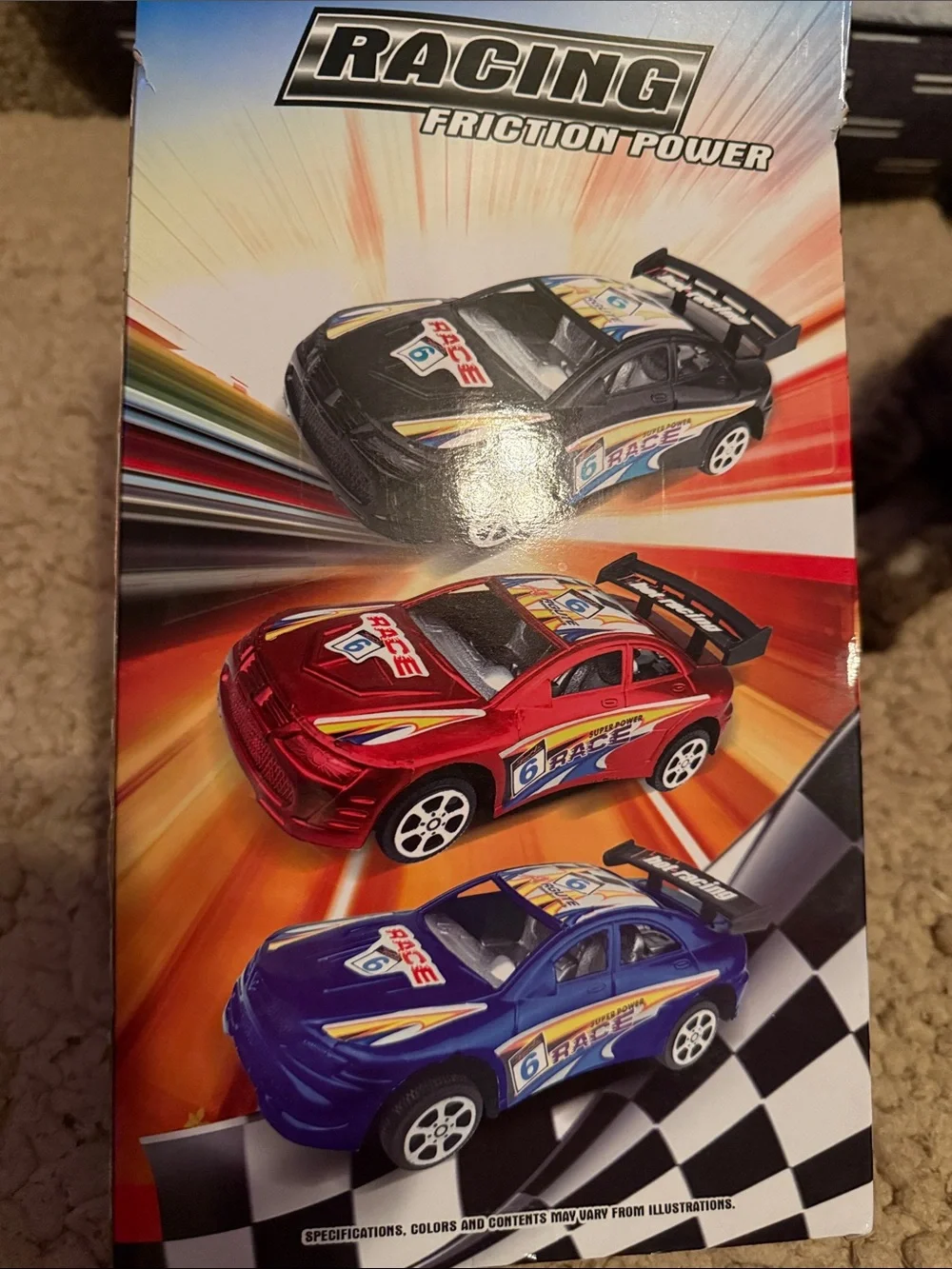 New Pack Of 3 Friction Powered 